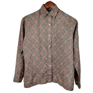 Liberty of London by Hathaway 100% Silk Blouse Size 10 Patterned Floral Vintage